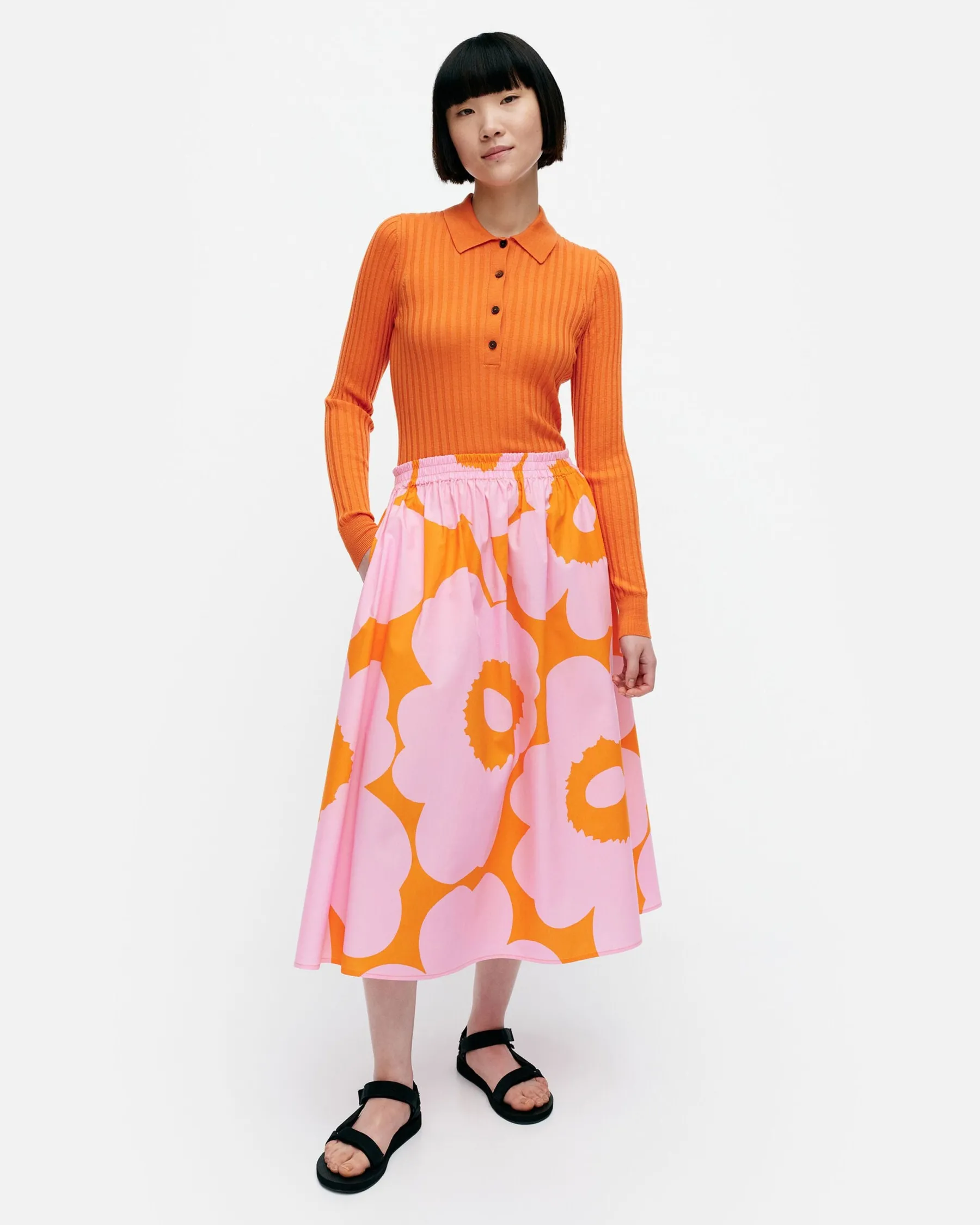 Hameet^Marimekko Garrel Unikko Puuvillapopliinihame