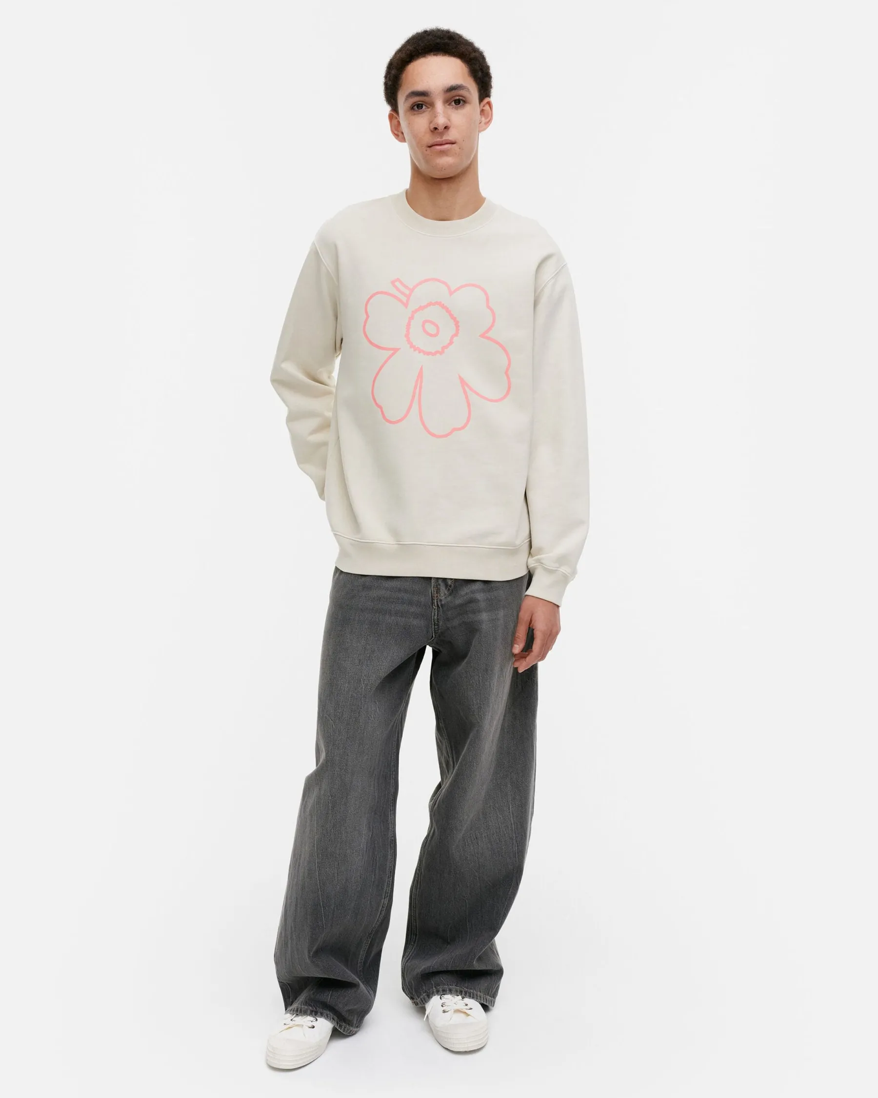 Unisex^Marimekko Kioski Loisto Piirto Unikko Placement Collegepaita