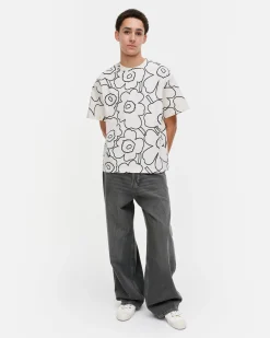 Paidat Ja Tunikat^Marimekko Kioski Nopeus Pieni Piirto Unikko T-Paita