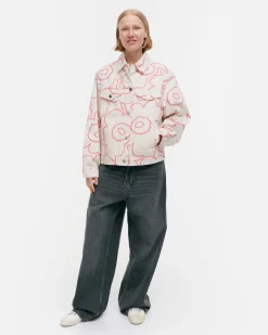 Takit Ja Jakut^Marimekko Kioski Ystu00E4Vyys Pieni Piirto Unikko 2 Farkkutakki