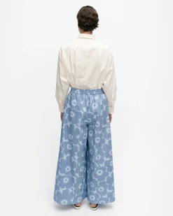 Housut^Marimekko Kohti Unikko Puuvillapopliinihousut