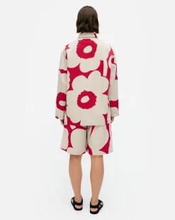 Paidat Ja Tunikat^Marimekko Kulmat Unikko Puuvillapellavapaitatakki