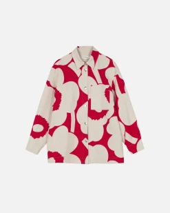Paidat Ja Tunikat^Marimekko Kulmat Unikko Puuvillapellavapaitatakki