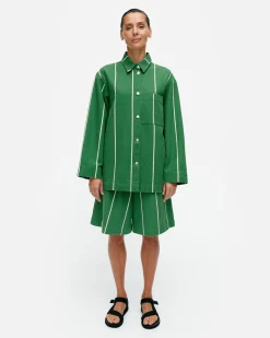 Paidat Ja Tunikat^Marimekko Kulmat Vesi Puuvillapellavapaitatakki