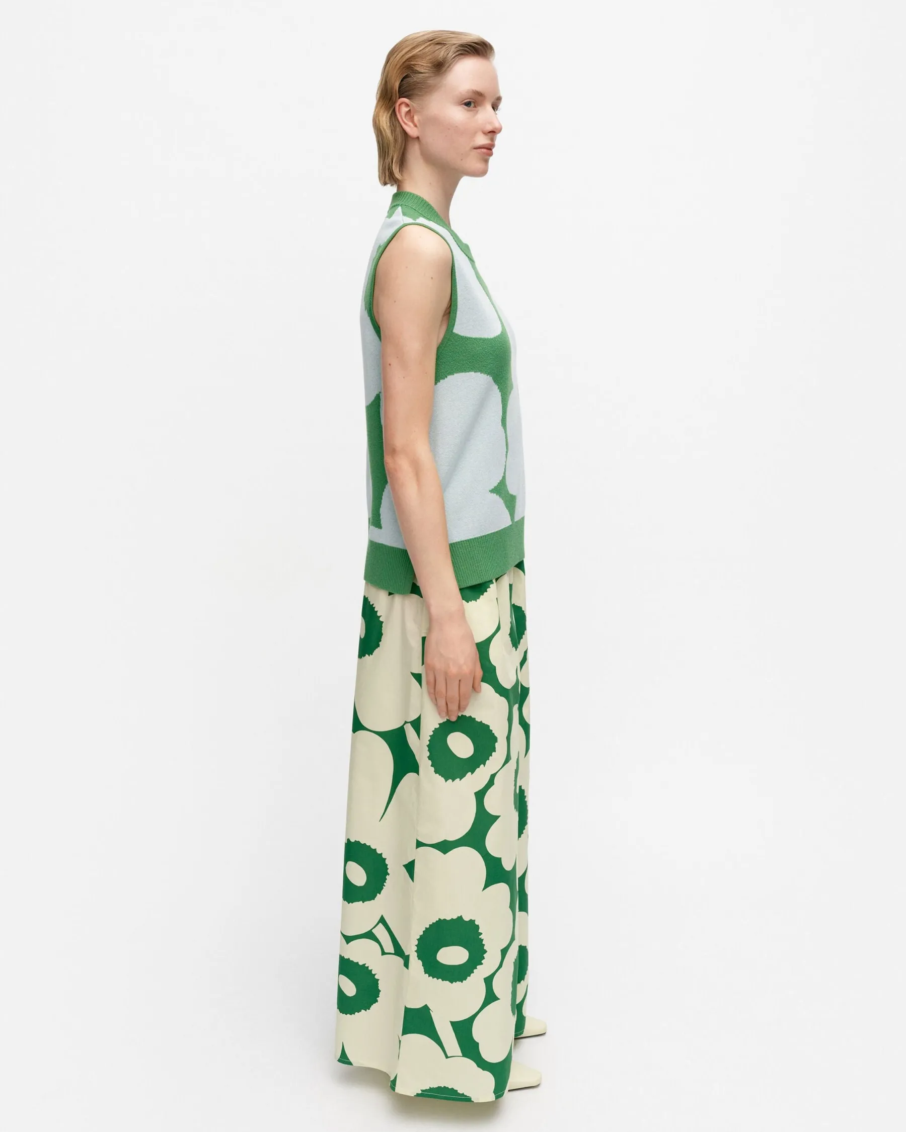Neuleet^Marimekko Kulma Unikko Villaneuleliivi