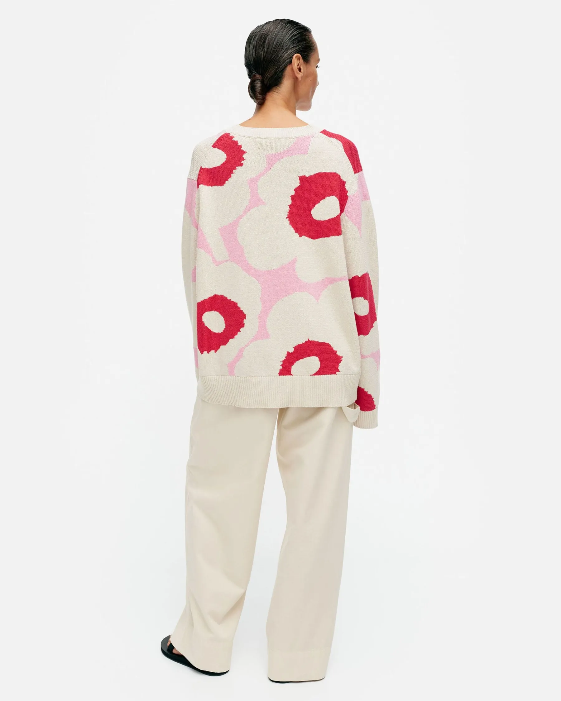 Unisex^Marimekko Pu00E4Ivu00E4 Unikko Puuvillaneulepusero