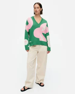 Neuleet^Marimekko Viuhko Poiminto Puuvillaneulepusero