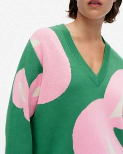 Neuleet^Marimekko Viuhko Poiminto Puuvillaneulepusero